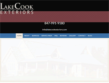 Tablet Screenshot of lakecookexteriors.com